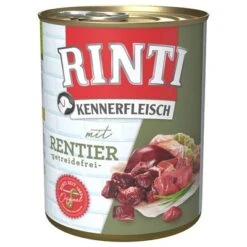 Rinti Kennerfleisch 6 X 800 G -Gatos Perros Suministros Tienda 98831 pla bilder rinti kennerfleisch rentier 800g hs 01 6