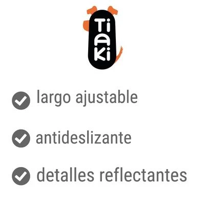 Correa Ajustable TIAKI Reflective Rubber Roja Para Perros 6 Correa Ajustable TIAKI Reflective Rubber Roja Para Perros - Imagen 4