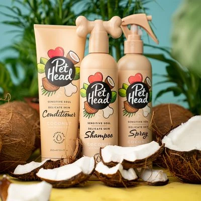 Pet Head Sensitive Soul Champú, Acondicionador Y Spray Para Perros 3 Pet Head Sensitive Soul Champú, Acondicionador Y Spray Para Perros
