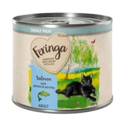 Feringa Single Meat Menu 6 X 200 G -Gatos Perros Suministros Tienda feringa singlemeat adult salmon 200g 1000x1000 9