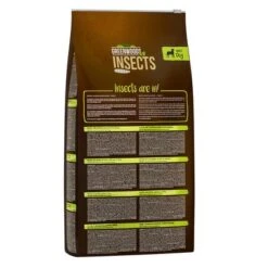 Greenwoods Insects Insectos Con Patata, Guisante Y Habas -Gatos Perros Suministros Tienda greenwoods dog insects 12kg back 1000x1000 1