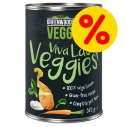 Greenwoods Veggie Con Yogur, Patatas, Zanahorias Y Espinacas -Gatos Perros Suministros Tienda greenwoods vivalasveggies 375g 1000x1000 9 bit es 9