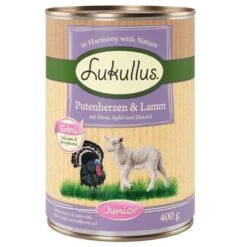 Lukullus Junior - Pack De Prueba Mixto -Gatos Perros Suministros Tienda lk 400g junior putelamm 1000x1000 2