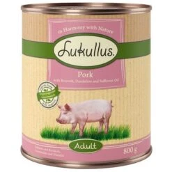 Lukullus Adult Sin Cereales 6 X 800 G -Gatos Perros Suministros Tienda lk 800g landguth adult pork 1000x1000 0