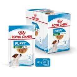 Royal Canin Mini Puppy En Salsa Para Perros -Gatos Perros Suministros Tienda rc spt wet minipuppy mv 2 es es 0