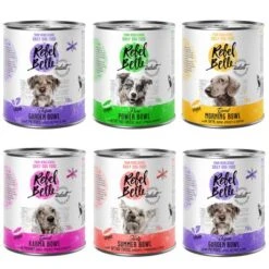 Rebel Belle Adult Comida Vegetariana Y Vegana Para Perros - Pack Mixto -Gatos Perros Suministros Tienda rebel belle mixpaket 750g 6