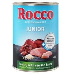 Rocco Junior Pack Ahorro 24 X 400 G -Gatos Perros Suministros Tienda rocco junior poultryvenicon 400g 1000x1000 3