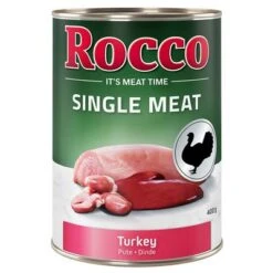 Pack Ahorro Rocco Single Meat 24 X 400 G Comida Húmeda Para Perros 10 Pack Ahorro Rocco Single Meat 24 X 400 G Comida Húmeda Para Perros -Gatos Perros Suministros Tienda rocco nf singlemeat 400g turkey 1000x1000 7
