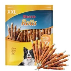 Rocco Rolls - Pack XXL -Gatos Perros Suministros Tienda rocco rollsoriginals xxl chicken 1000x1000 snacks 1