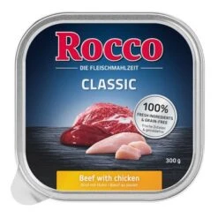 Rocco Classic En Tarrinas 27 X 300 G - Pack Ahorro -Gatos Perros Suministros Tienda rocco schalen classic huhn 1000x1000 3