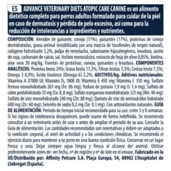 Advance Atopic Veterinary Diets Con Conejo Y Guisantes Para Perros -Gatos Perros Suministros Tienda u02 surfnjixnjdfq09nue9frvmuanbn 1525859586980 4