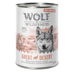 Wolf Of Wilderness Free Range 6 X 400 G / 800 G - Pack De Prueba -Gatos Perros Suministros Tienda wow freerange greatdesert 400g 1000x1000 6