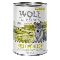 Wolf Of Wilderness Free Range Senior 6 X 400 G -Gatos Perros Suministros Tienda wow freerange senior greenfields 400g 1000x1000 2 0