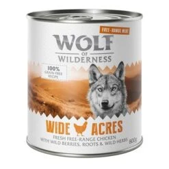 Wolf Of Wilderness Free Range 6 X 400 G / 800 G - Pack De Prueba -Gatos Perros Suministros Tienda wow freerange wideacres 800g 1000x1000 1 1